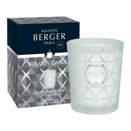Vonná svíčka Geode Bavlněná péče Cotton Caress Maison Berger Paris - 180 g