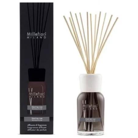 Aroma difuzér Natural Černý čaj a růže Millefiori Milano - 500 ml