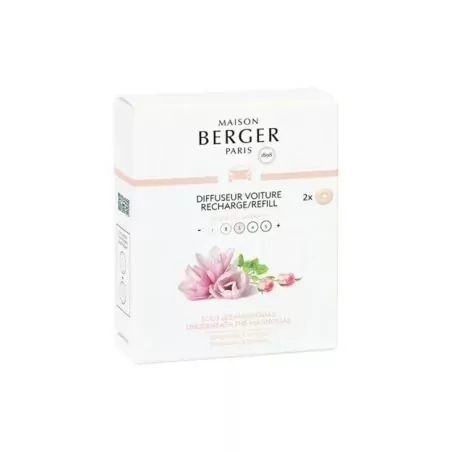 Náhradní náplň do difuzéru do auta Sous Les Magnolias (Car Diffuser Recharge/Refill) Maison Berger Paris - 2 ks