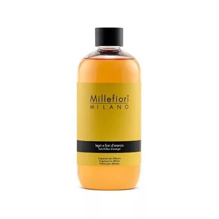 Náhradní náplň do aroma difuzéru Natural Dřevo a pomerančové květy Millefiori Milano - 500 ml