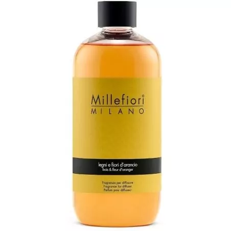 Náhradní náplň do aroma difuzéru Natural Dřevo a pomerančové květy Millefiori Milano - 250 ml