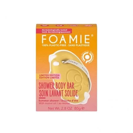 Tuhá sprchová péče Beach Please (Shower Body Bar) Foamie - 80 g