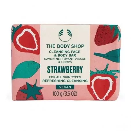 Tuhé mýdlo na obličej a tělo Strawberry (Cleansing Face & Body Bar) The Body Shop - 100 g