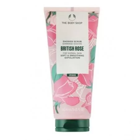 Vyhlazující sprchový peeling British Rose (Shower Scrub) The Body Shop - 200 ml