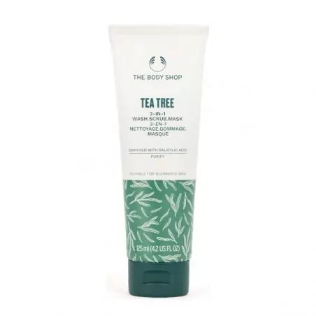 Čisticí exfoliační maska Tea Tree (3 in 1 Wash, Scrub, Mask) The Body Shop - 125 ml