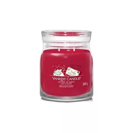 Aromatická svíčka Signature sklo střední Letters to Santa Yankee Candle - 368 g