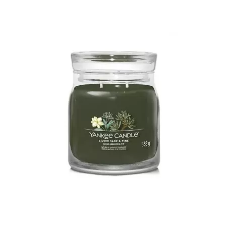 Aromatická svíčka Signature sklo střední Silver Sage & Pine Yankee Candle - 368 g