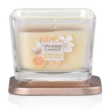 Aromatická svíčka malá hranatá Rice Milk & Honey Yankee Candle - 96 g