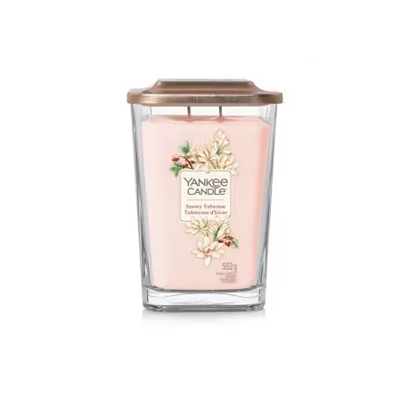 Aromatická svíčka velká hranatá Snowy Tuberose Yankee Candle - 552 g