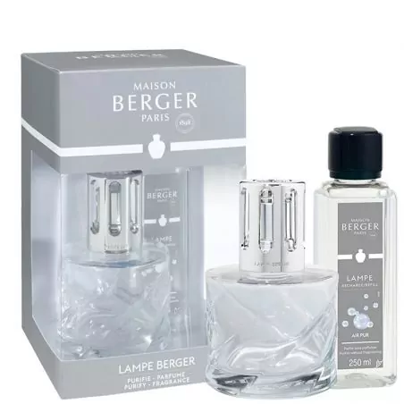 Dárková sada katalytická lampa Spirale transparetní + náplň Neutrální čisticí směs Maison Berger Paris - 250 ml