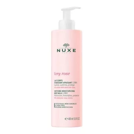 Zklidňující hydratační tělové mléko Very Rose (Soothing Moisturizing Body Milk) Nuxe - 400 ml