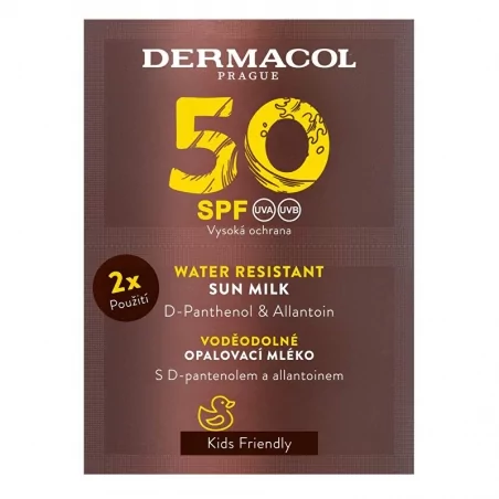 Voděodolné opalovací mléko SPF 50 (Water Resistant Sun Milk) Dermacol - 2 x 15 ml
