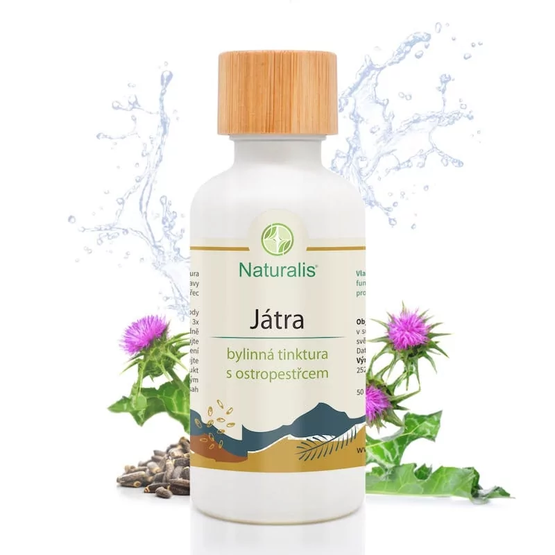 Játra: bylinná tinktura s ostropestřcem Naturalis - 50 ml Játra: bylinná tinktura s ostropestřcem Naturalis - 50 ml