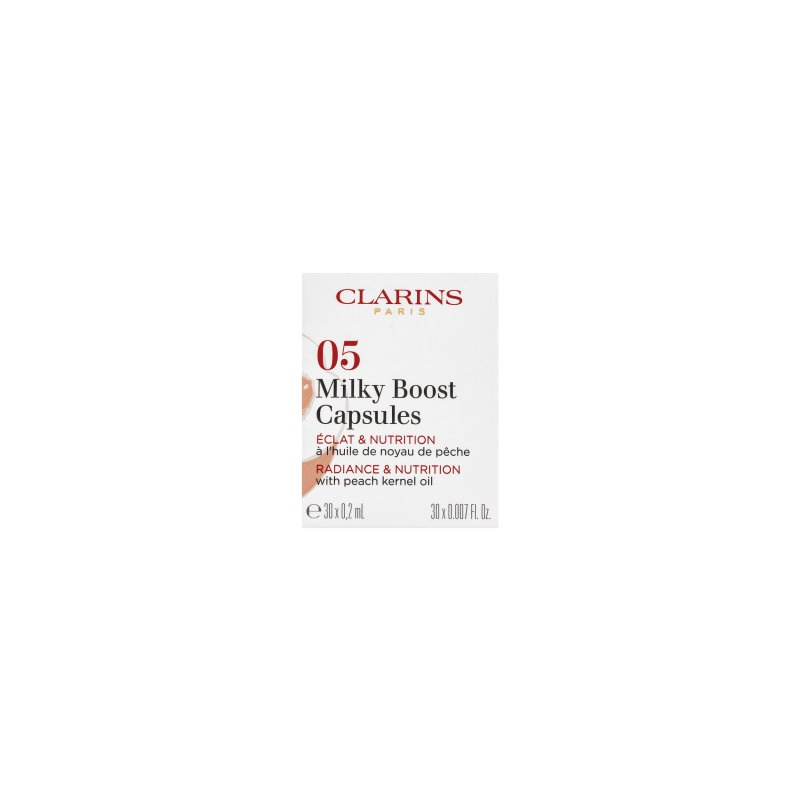 Milky Boost Capsules tekutý make-up pro sjednocenou a rozjasněnou pleť 05 30 x Clarins - 0,2 ml Milky Boost Capsules tekutý make-up pro sjednocenou a rozjasněnou pleť 05 30 x Clarins - 0,2 ml