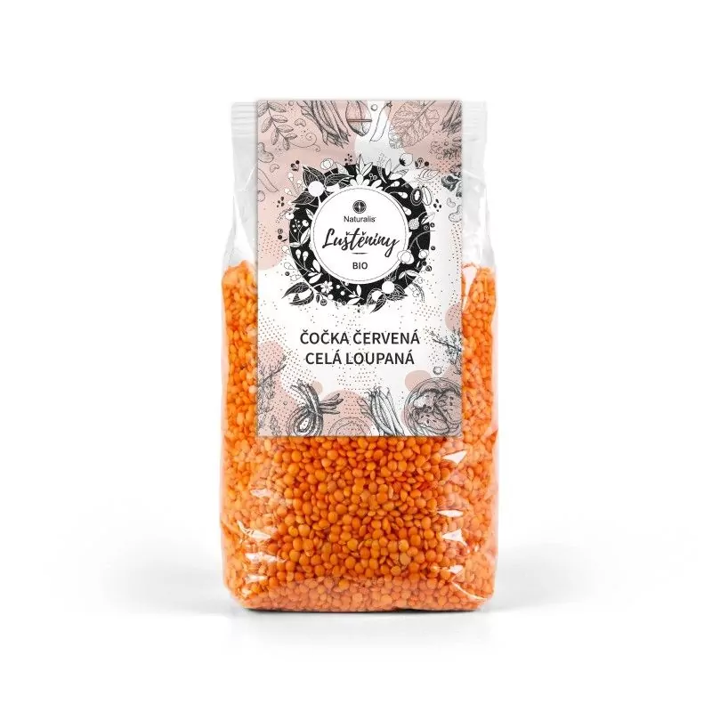 Čočka červená celá loupaná Naturalis BIO - 500 g Čočka červená celá loupaná Naturalis BIO - 500 g