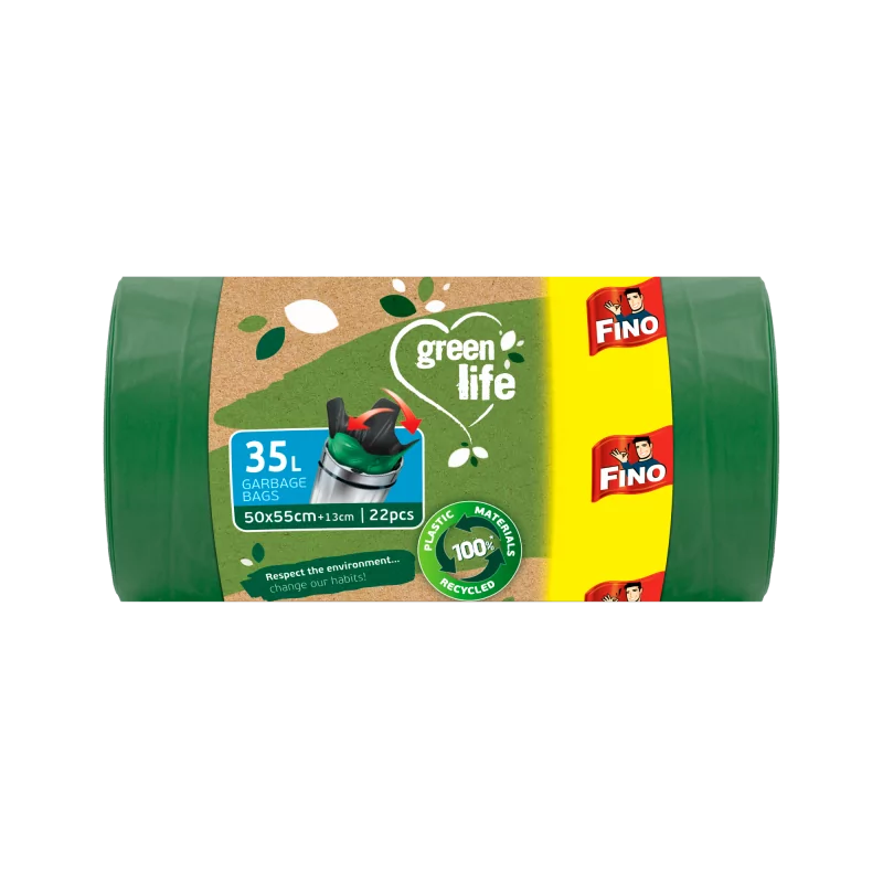 Pytle na odpadky Green Life Easy pack 25 μm 35 litrů Fino - 22 ks Pytle na odpadky Green Life Easy pack 25 μm 35 litrů Fino - 22 ks
